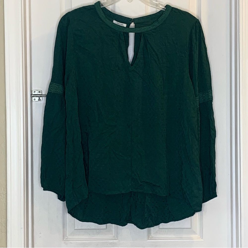 Maurices Green Long Sleeve Blouse Size Large